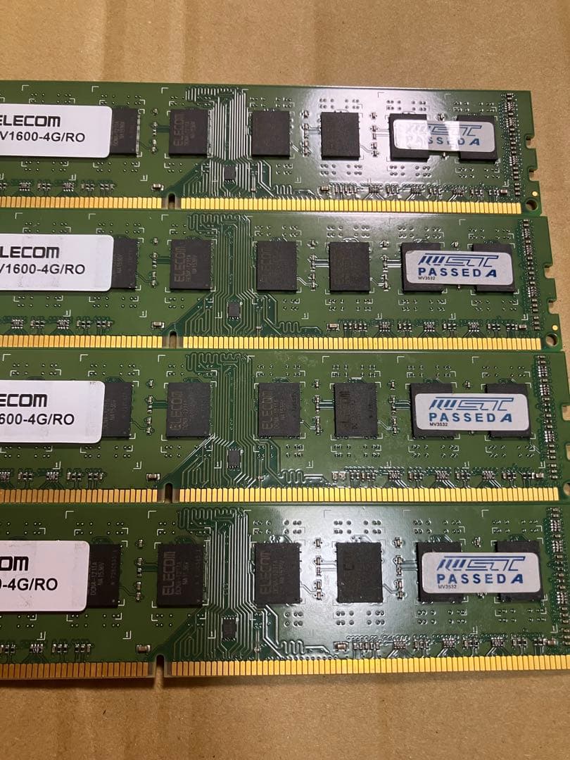 ELECOM EV1600-4G/RO 4GB DDR3 メモリー(4枚)