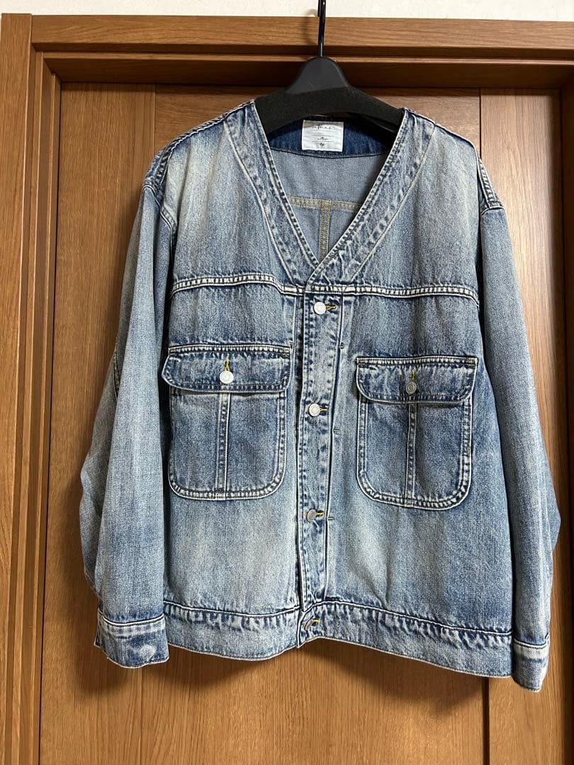 新品 cafune Vネック オーバーサイズデニムジャケット