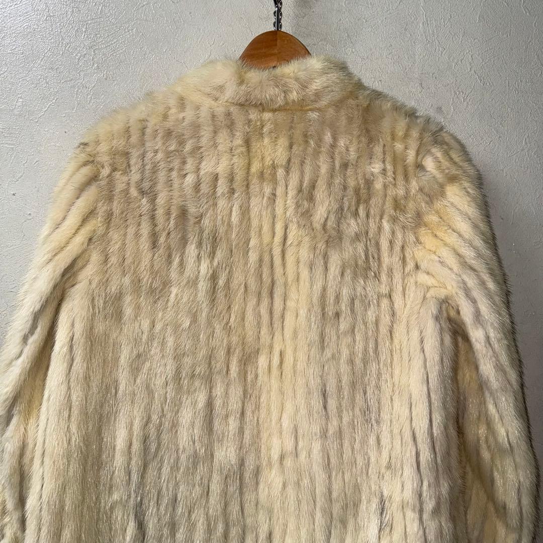 【美品】サファイアミンク　white mink ミドルコート　毛皮　M