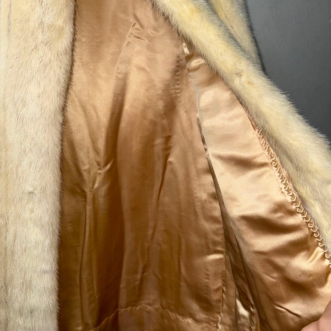 【美品】サファイアミンク　white mink ミドルコート　毛皮　M