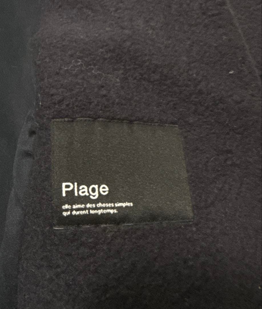 plage 大人可愛い ￼ライダース風ロングコート ネイビー キレイめ 秋冬