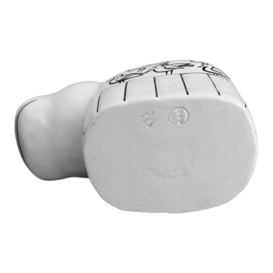 リサラーソン バスタブのカバ貯金箱 波佐見焼 白 置物/磁器