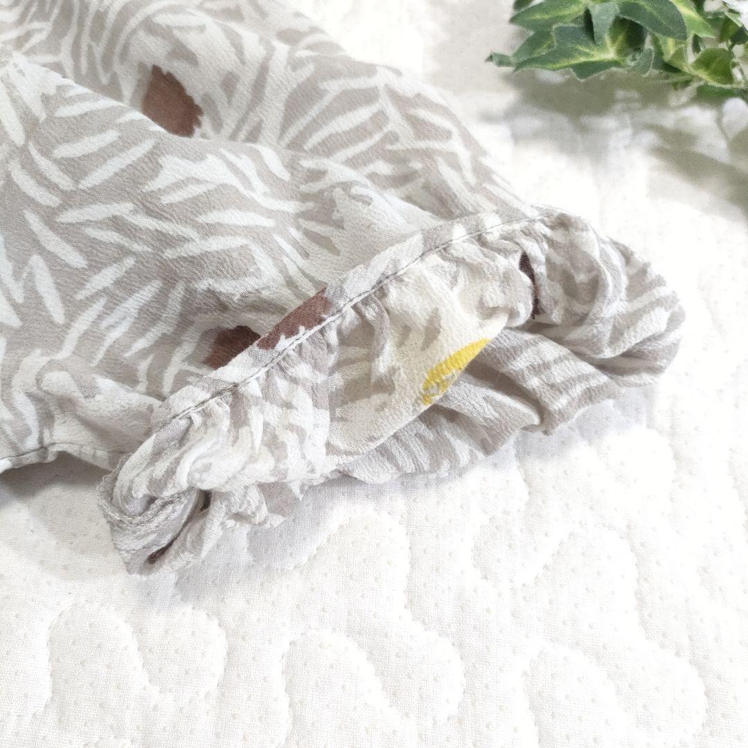 ミナペルホネン　papillon　コットンフレアワンピース　総柄　グレー　1