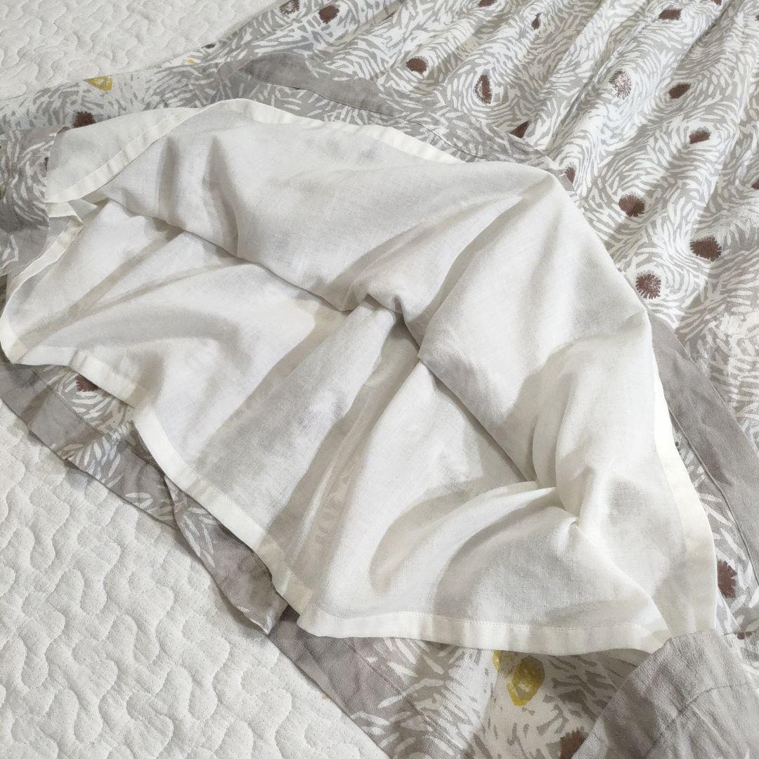 ミナペルホネン　papillon　コットンフレアワンピース　総柄　グレー　1