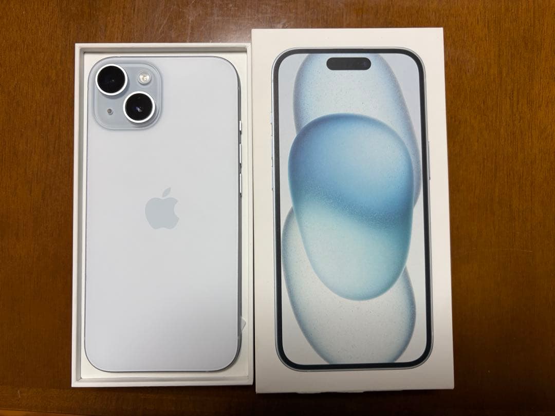 ［傷なし美品］iPhone15 ブルー128GB 本体SIMフリー　箱、充電器付