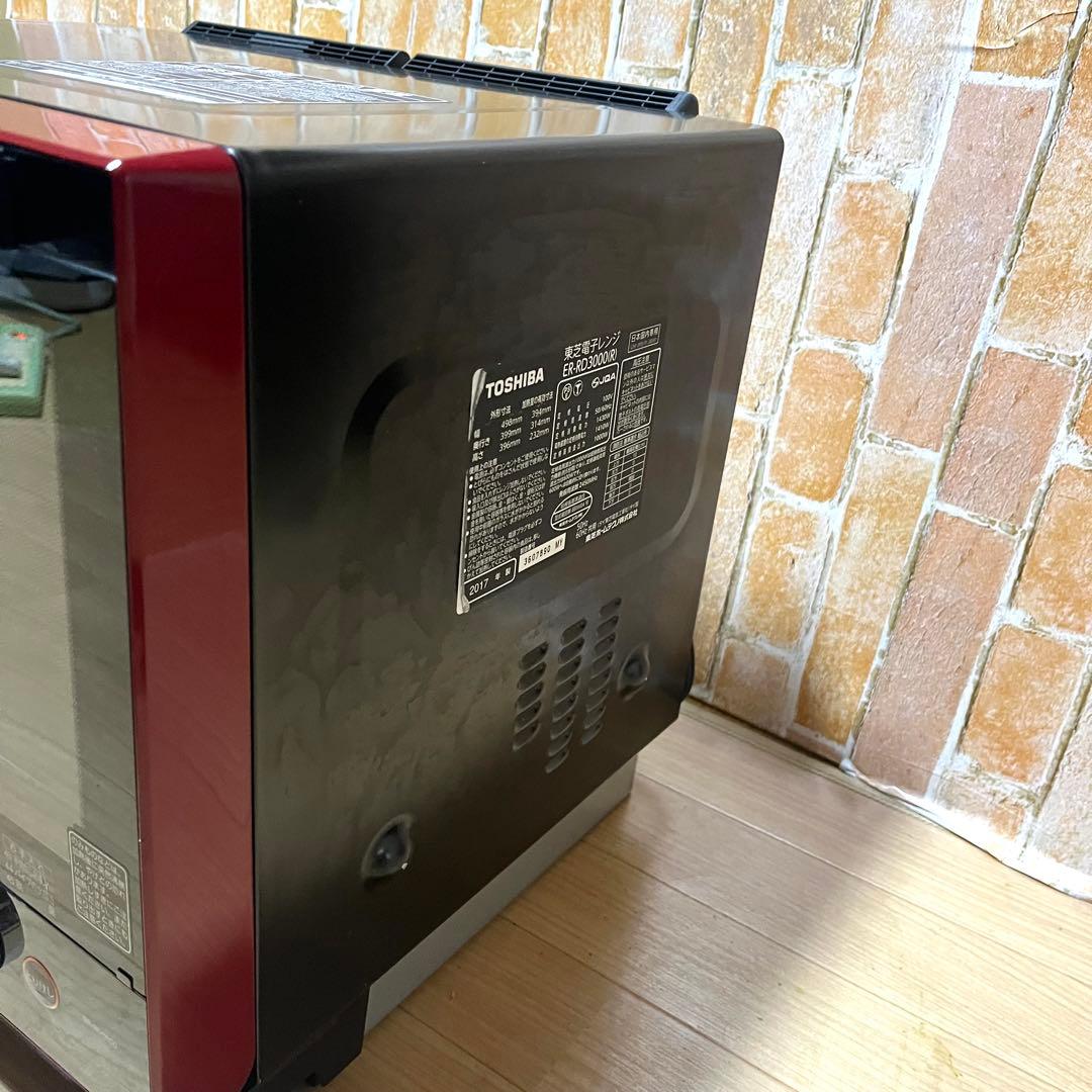 東芝 過熱水蒸気オーブンレンジ ER-RD3000(R) 石窯ドーム 30L