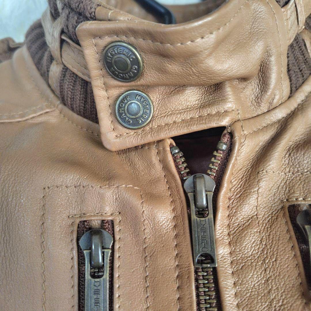 【美品】ヒステリックグラマー　ピッグスキン　ライダース　レザー　ジャケット