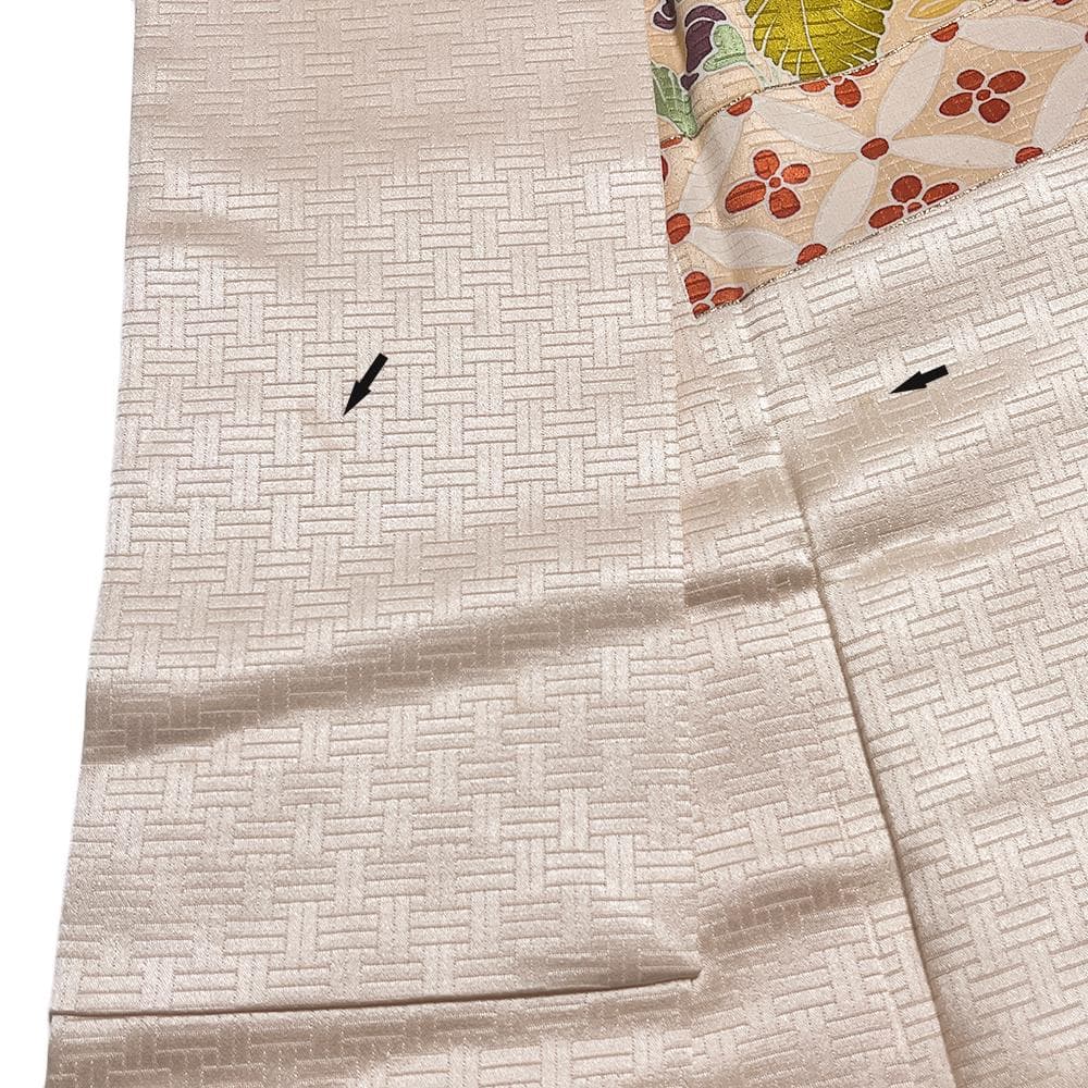 j*m様 志ま亀？ 訪問着 正絹 綸子 新古品 手描友禅 セミフォーマル №ym