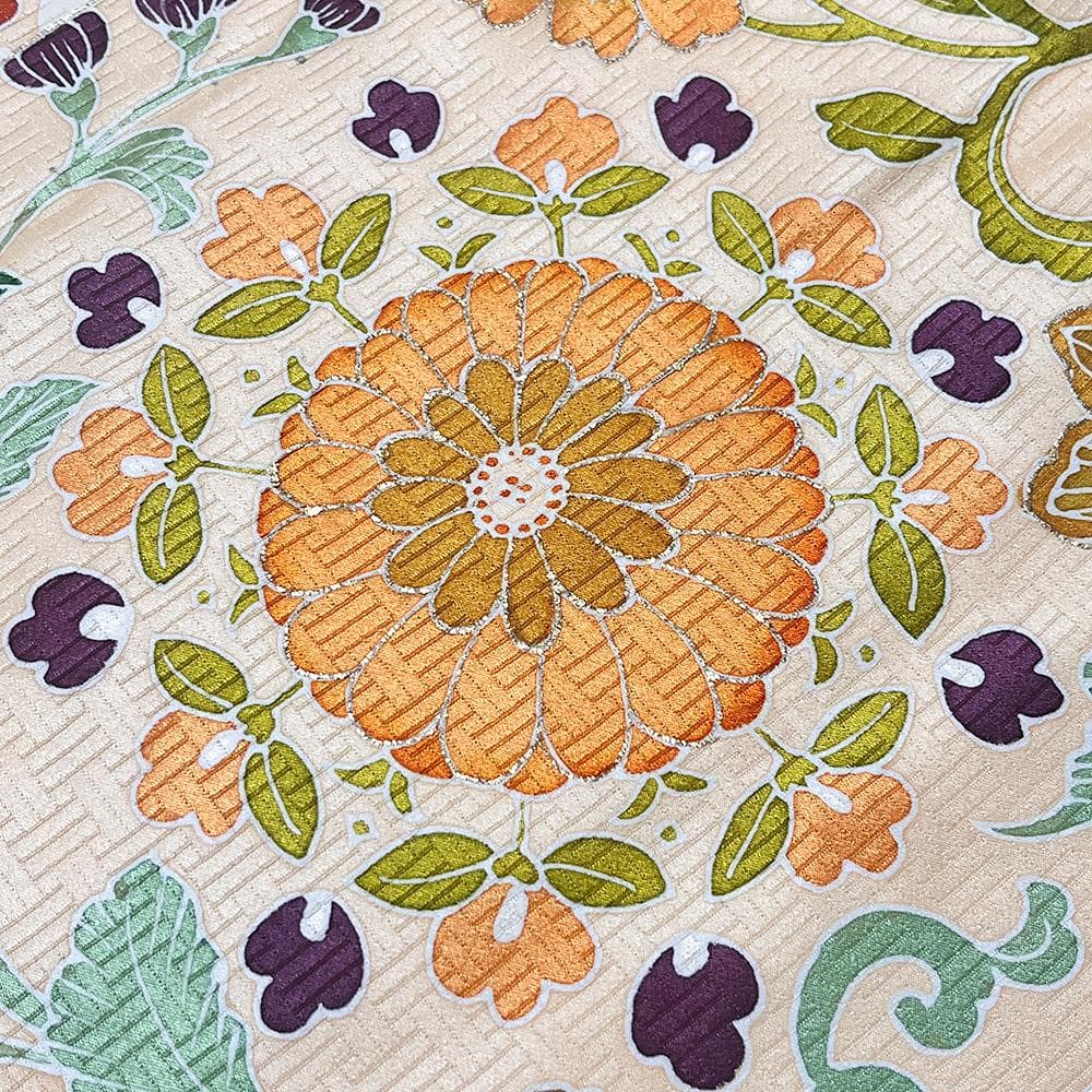 j*m様 志ま亀？ 訪問着 正絹 綸子 新古品 手描友禅 セミフォーマル №ym