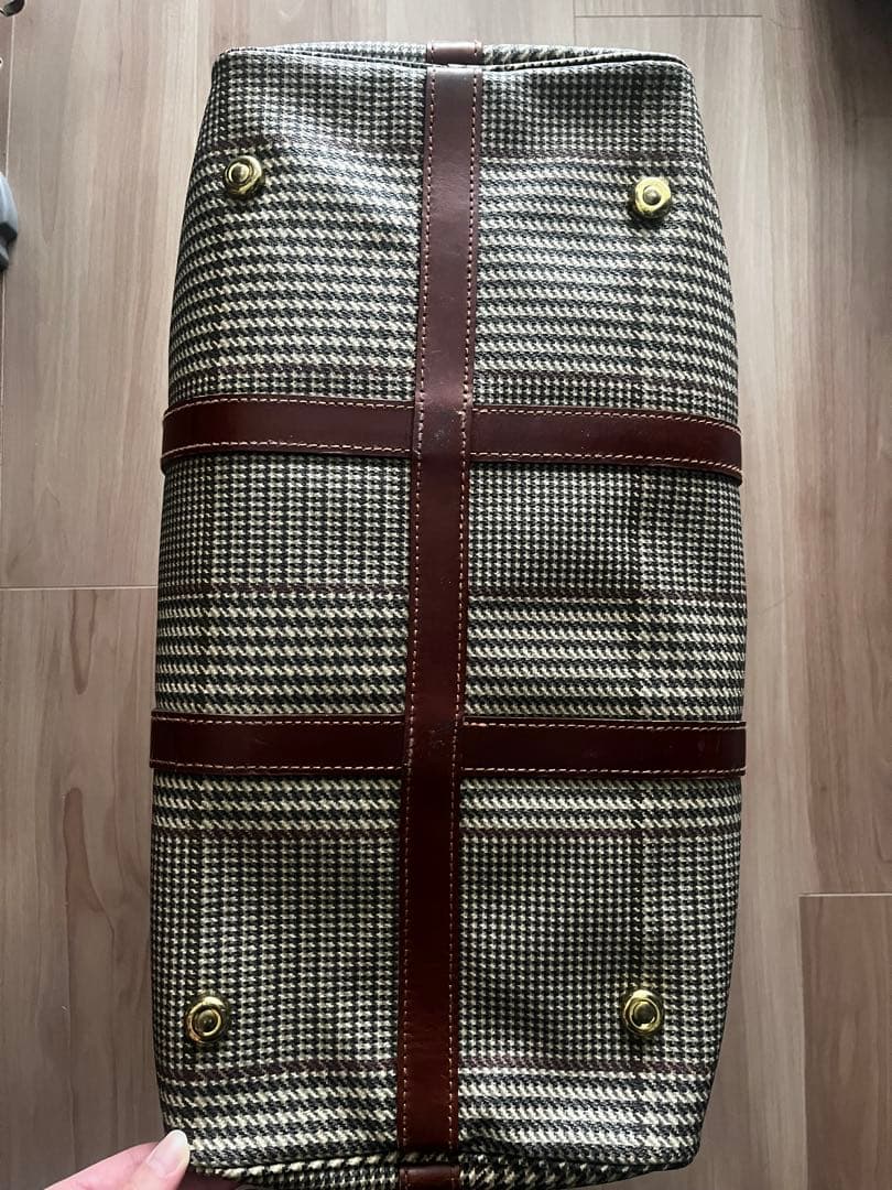 USA製 ポロラルフローレン ボストンバッグ 2way 千鳥格子柄 PVC