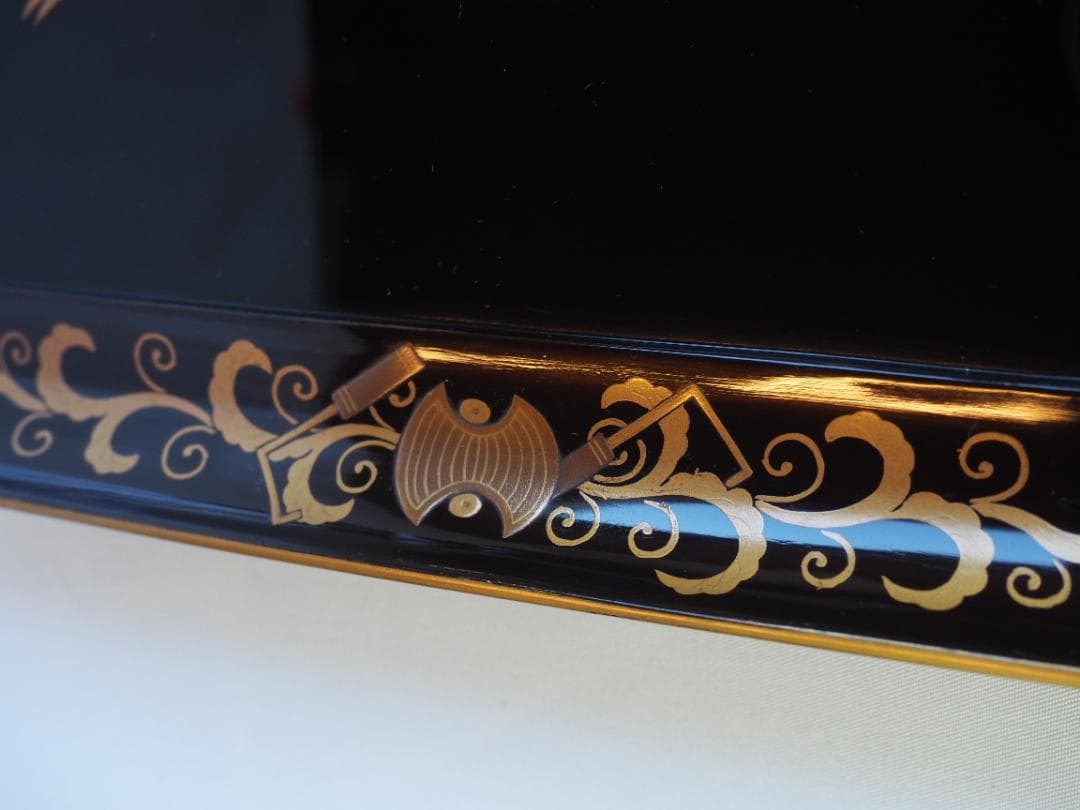 西村象彦造『鳳凰唐草蒔絵盆』（共箱）