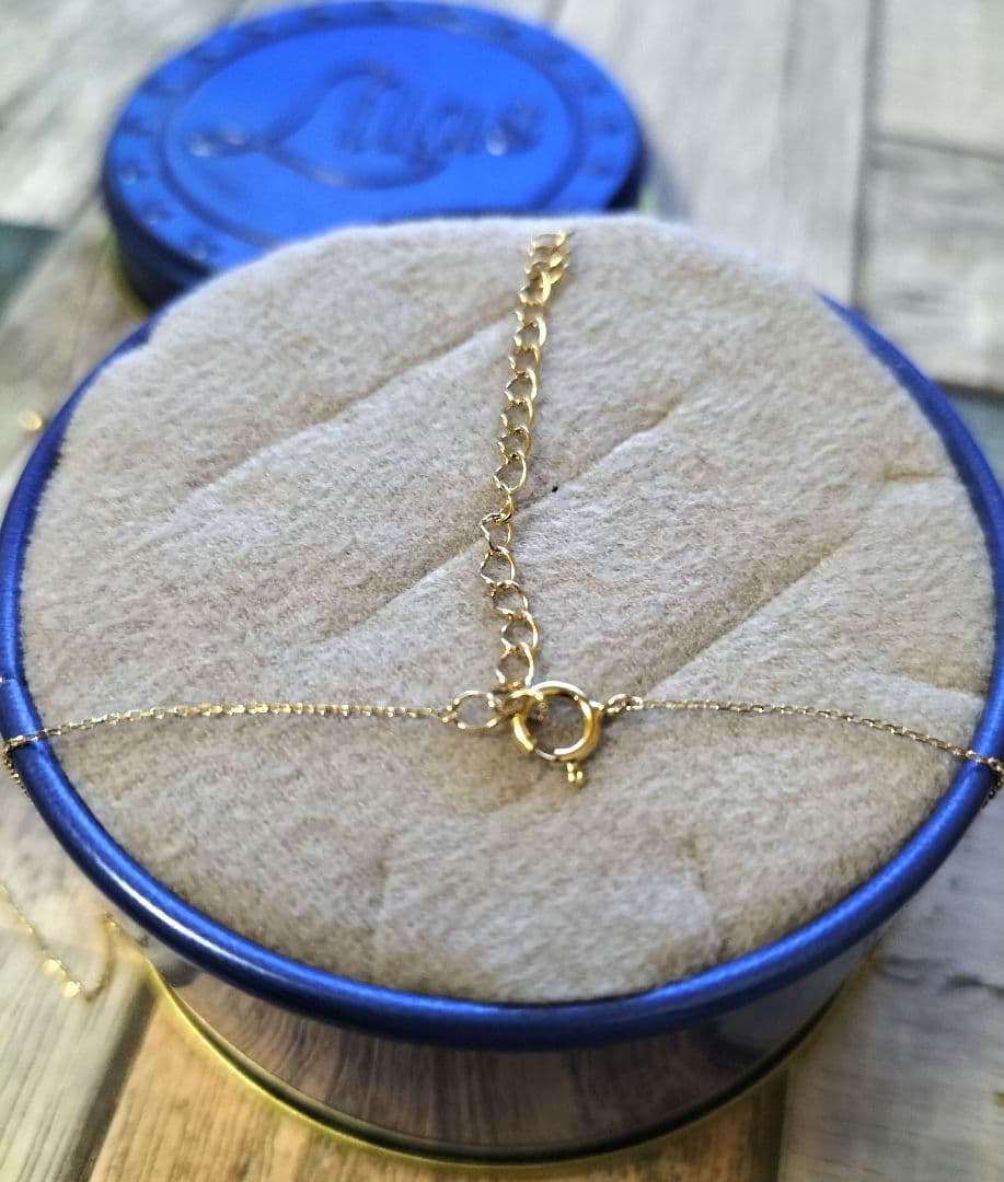 Lilas【リラ】シャインカットアズキチェーンネックレス 50cm K10