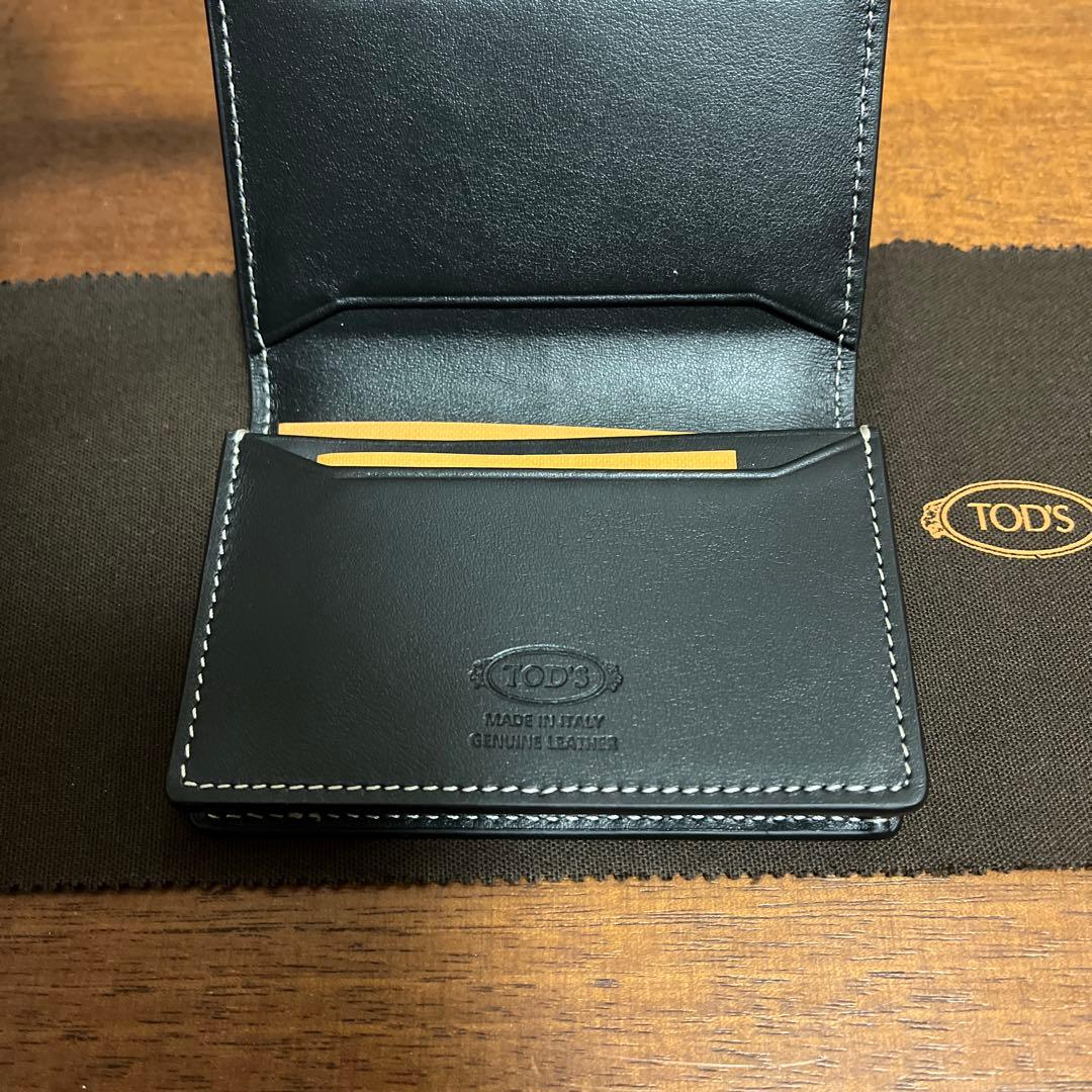 TOD'S ブラック レザー 名刺入れ カードケース