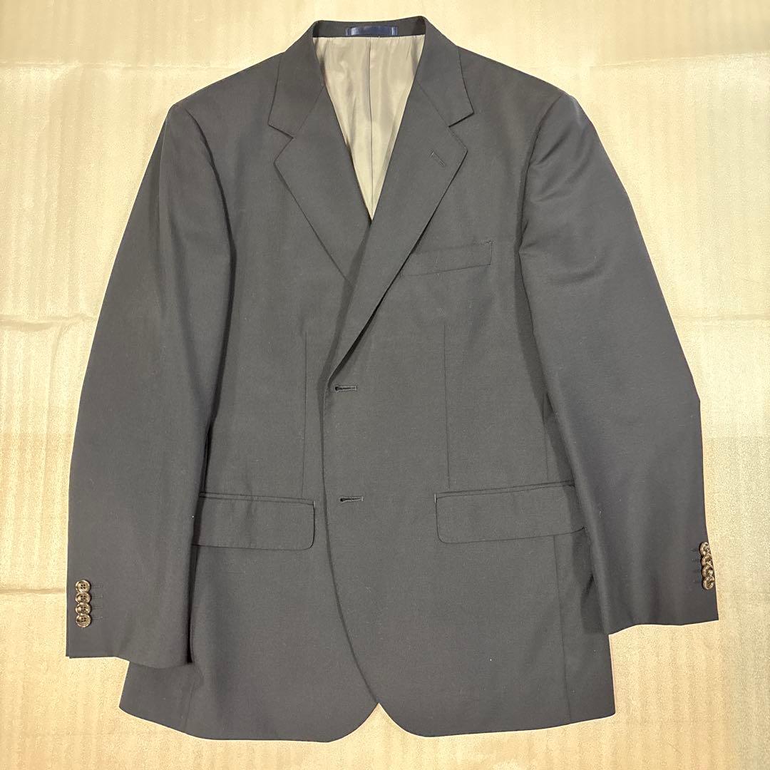 美品✨大きいサイズ 約BE7 ダークネイビー無地 オーダー セットアップスーツ