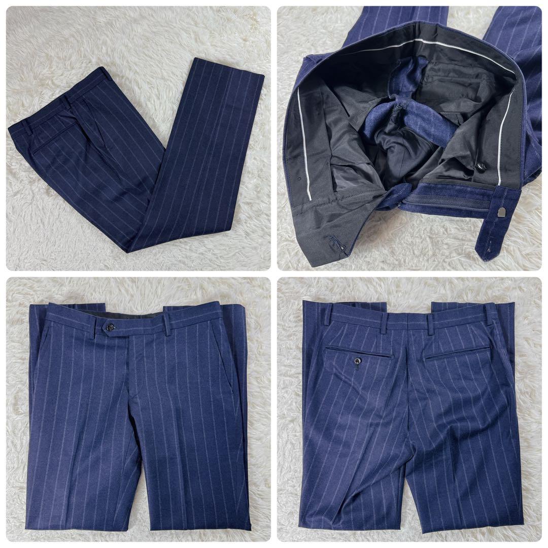 【イタリア生地】スーツセレクト カノニコ セットアップ スーツ ストライプ Y4