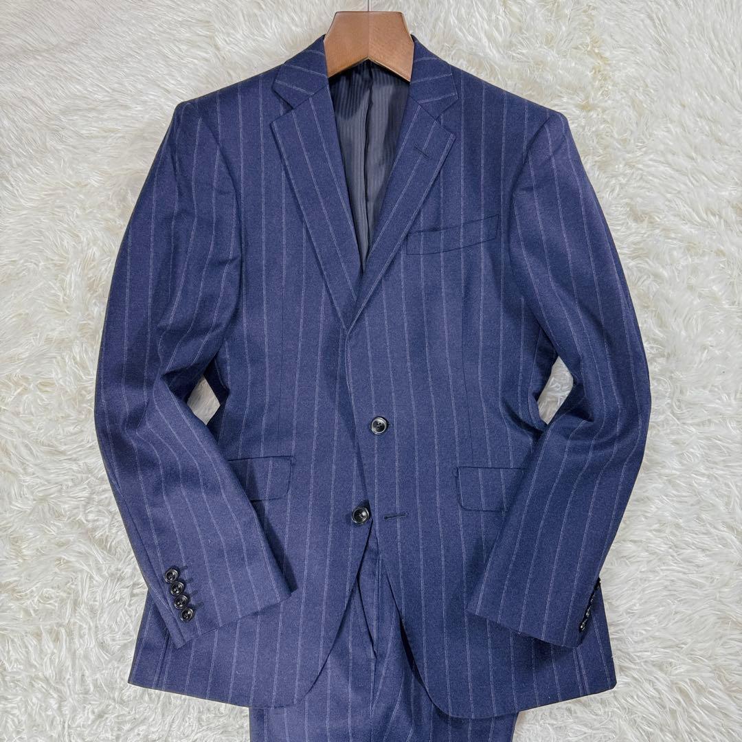 【イタリア生地】スーツセレクト カノニコ セットアップ スーツ ストライプ Y4
