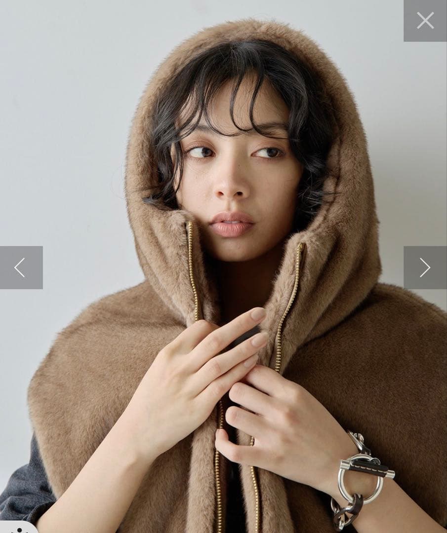 2025今季完売定価4.6万★ウィムガゼット ミンクフェイクファーブルゾン モカ