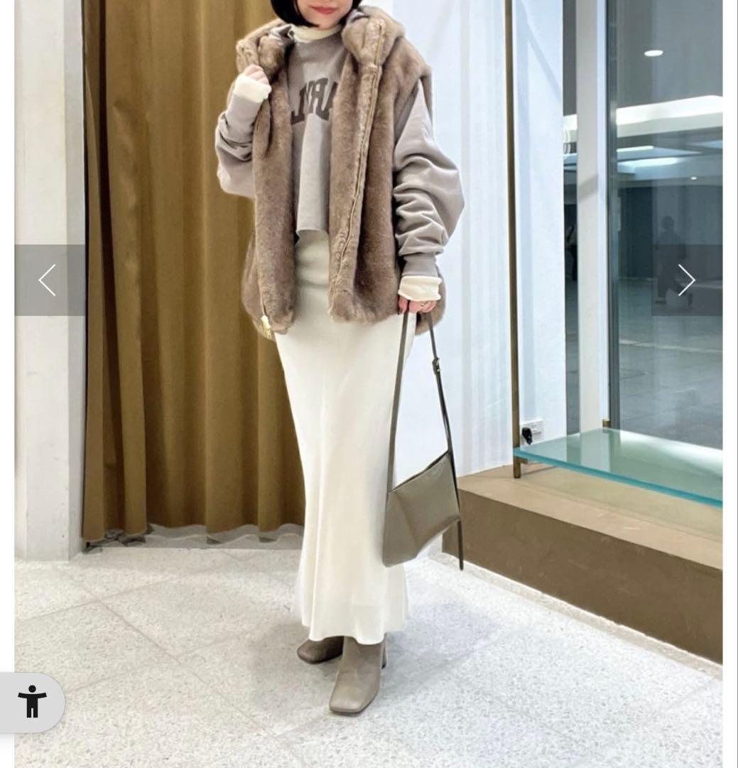 2025今季完売定価4.6万★ウィムガゼット ミンクフェイクファーブルゾン モカ