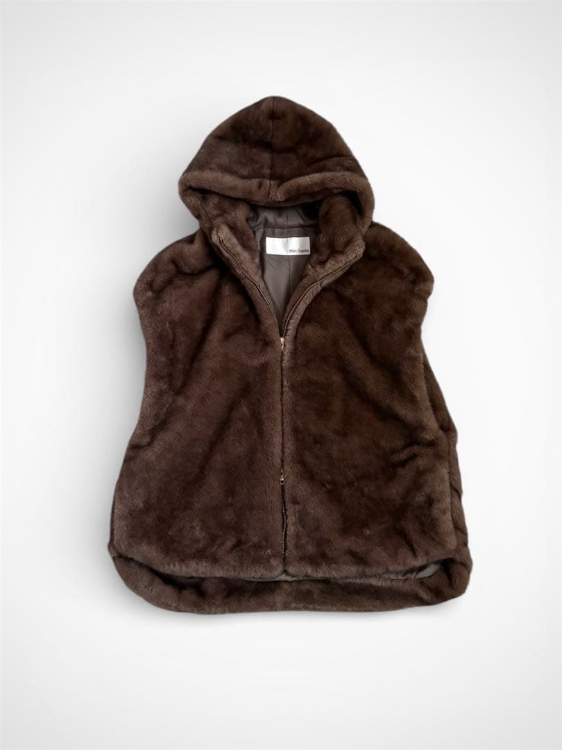 2025今季完売定価4.6万★ウィムガゼット ミンクフェイクファーブルゾン モカ