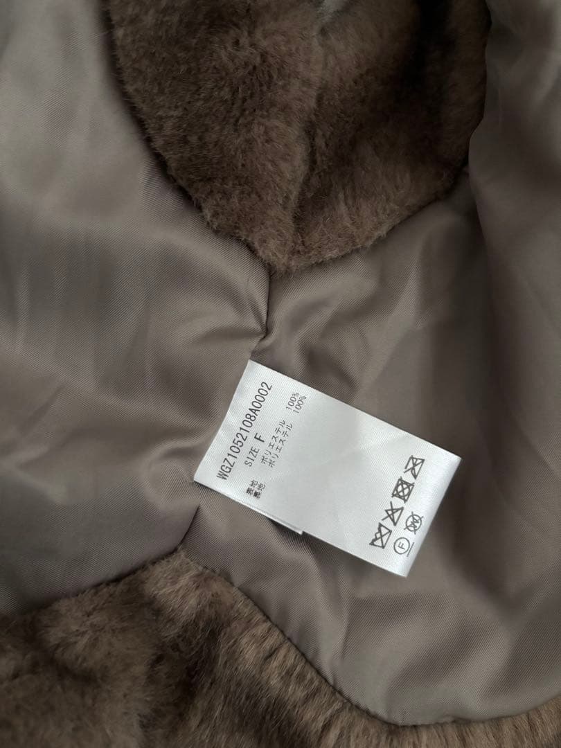 2025今季完売定価4.6万★ウィムガゼット ミンクフェイクファーブルゾン モカ