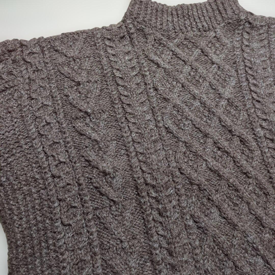 aran s アランセーター　モックネック