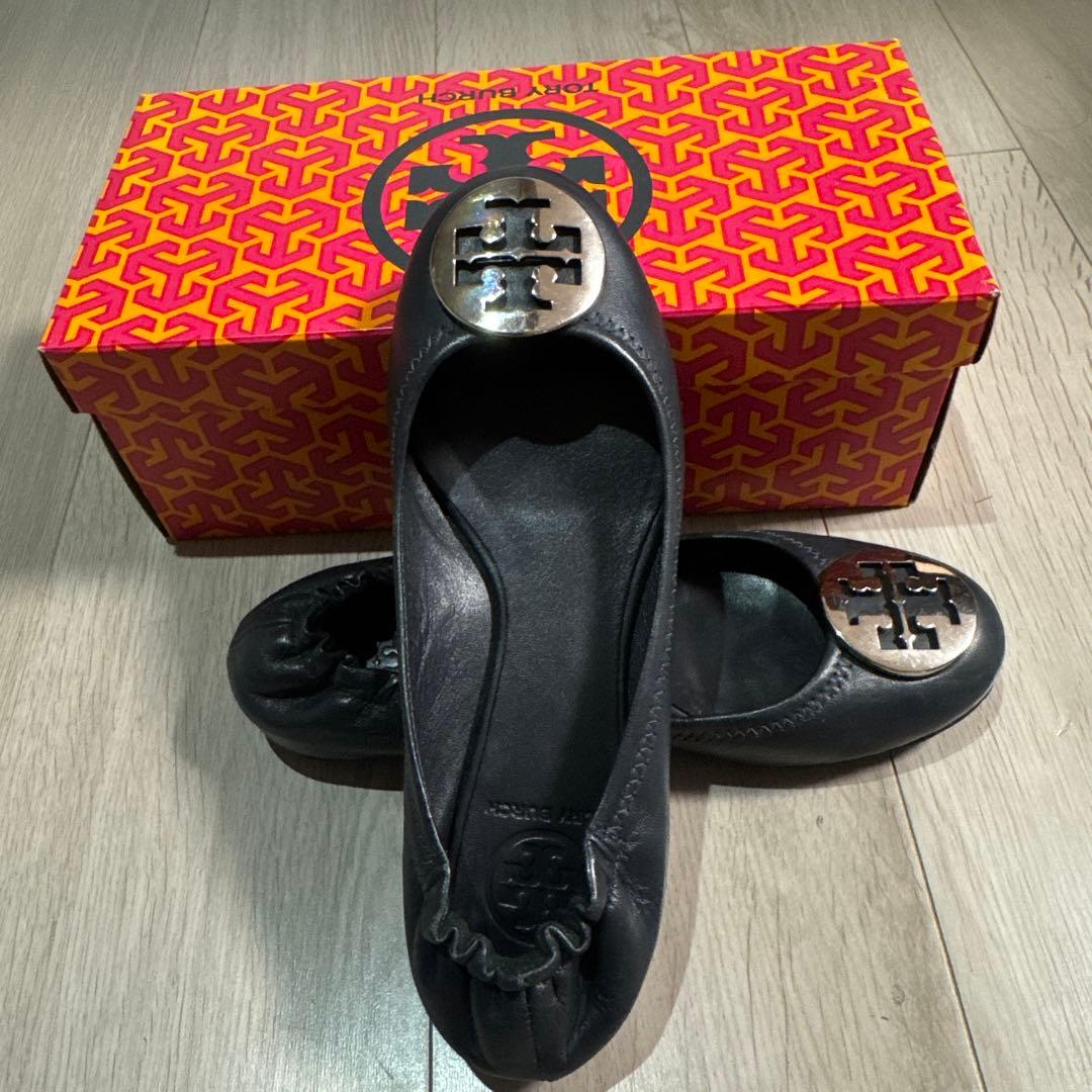 ほぼ未使用✨Tory Burch ネイビー バレエシューズ