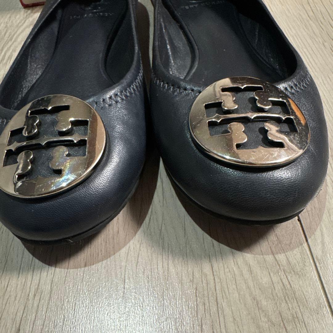 ほぼ未使用✨Tory Burch ネイビー バレエシューズ