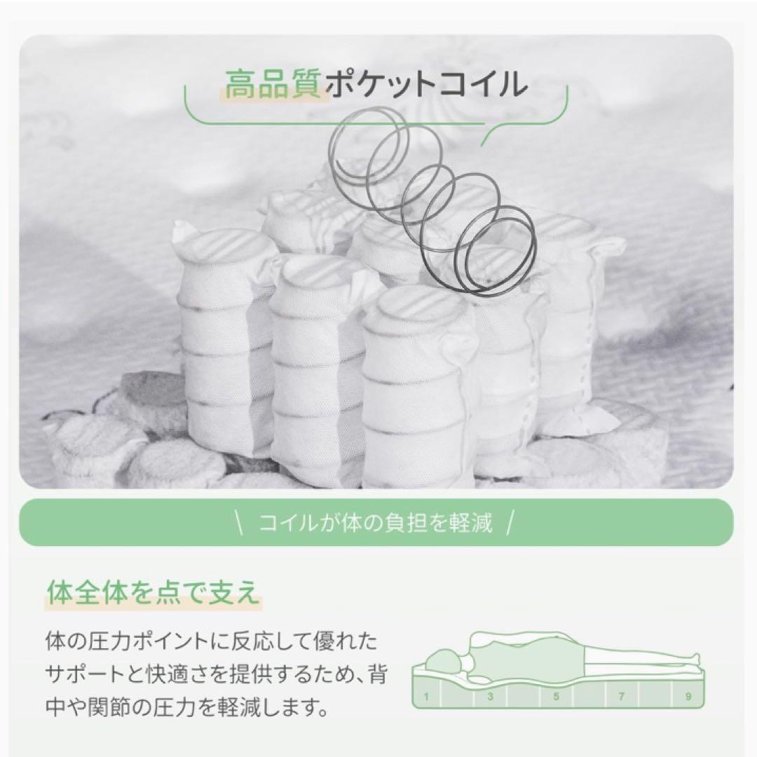 ❤️大特価❤️ マットレス　クイーン　18cm ポケットコイル　高密度　体圧分散