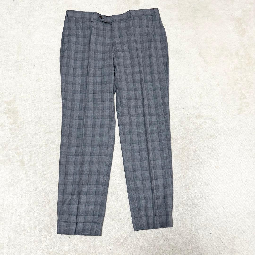 最高級美品　イザイア　ISAIA スーツセットアップ　グレー　グレンチェック