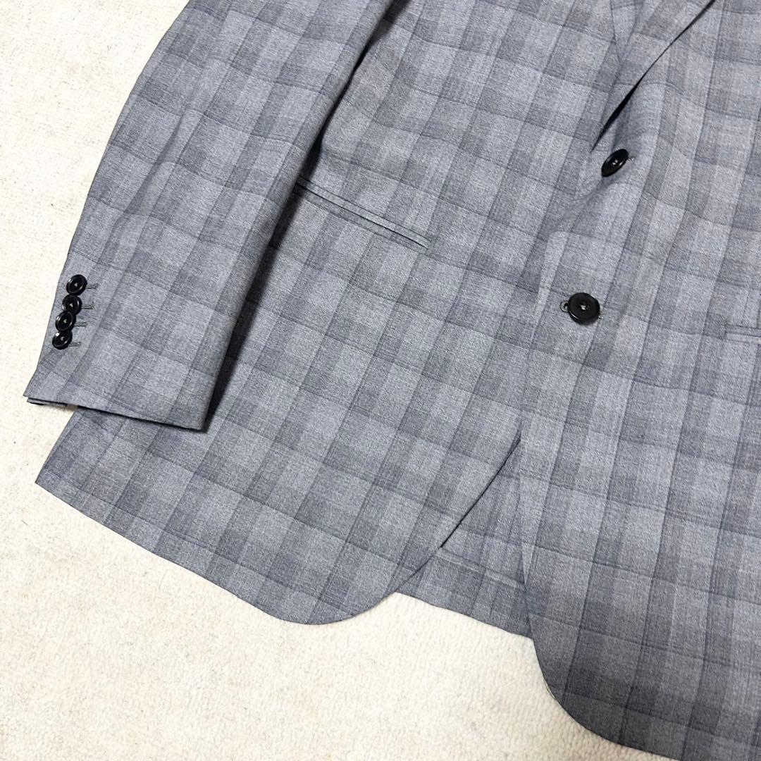 最高級美品　イザイア　ISAIA スーツセットアップ　グレー　グレンチェック