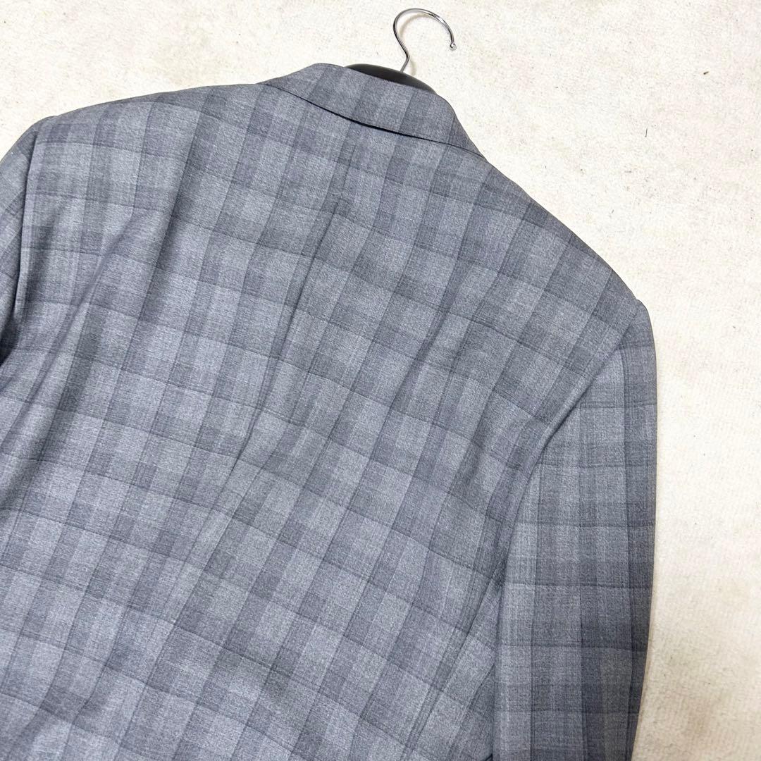 最高級美品　イザイア　ISAIA スーツセットアップ　グレー　グレンチェック