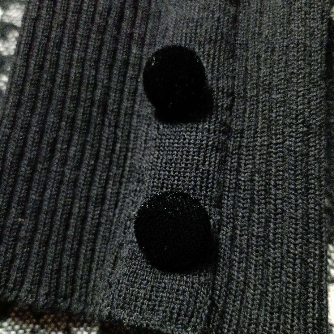 エムズグレイシー ニット切り替え ワンピース ベロアリボン 40