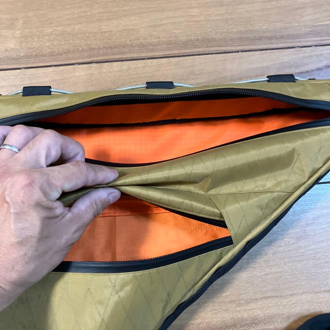 ハンドメイドフルフレームバッグ　X-PAC コヨーテブラウン　43.5cm