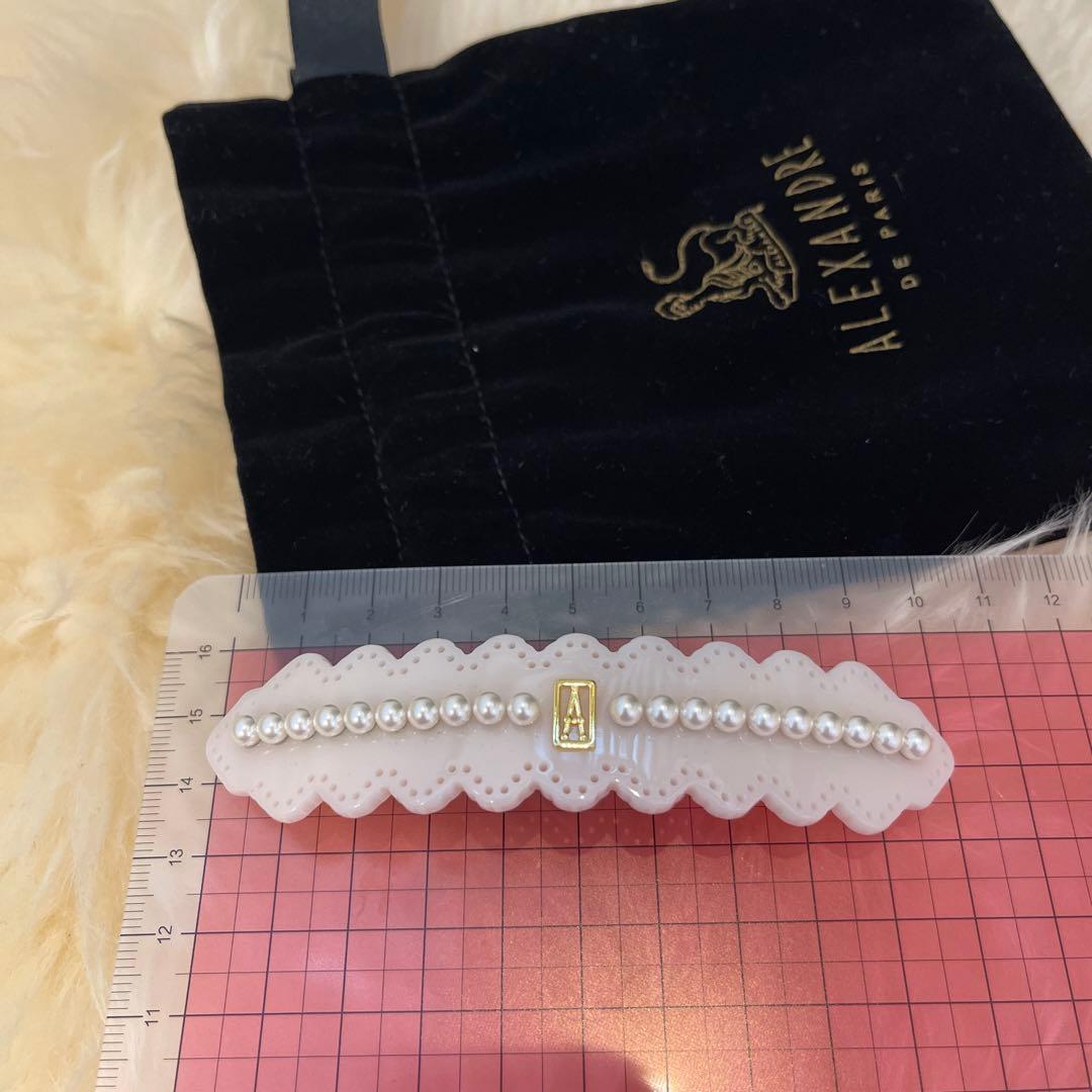 ALEXANDRE DE PARIS パールデザイン バレッタ (8 cm)