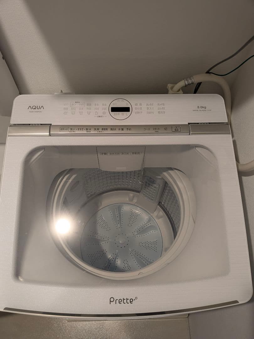 AQUA Prette 縦型洗濯機 本体 ホワイト