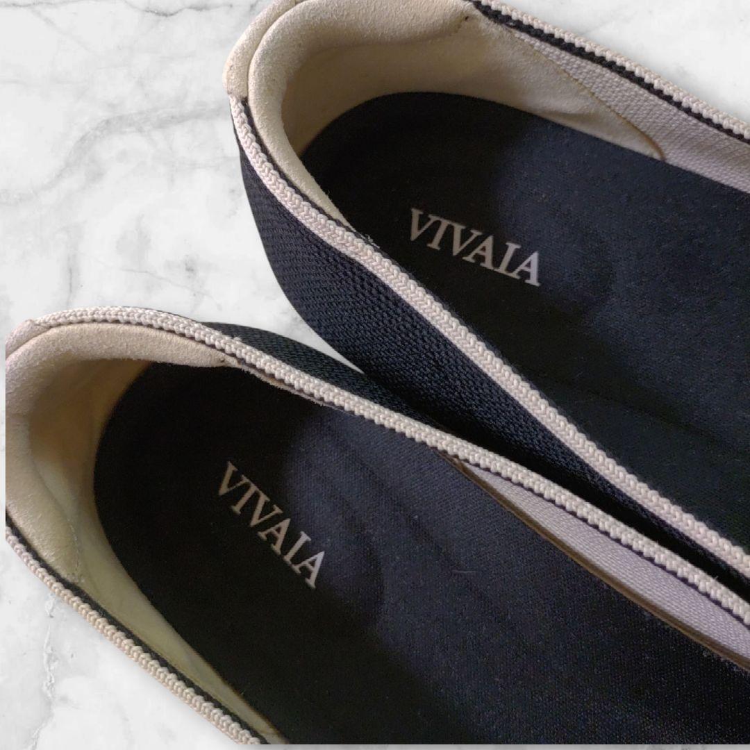 【極美品】VIVAIA Michelle ポインテッドトゥ リボン付きローファー