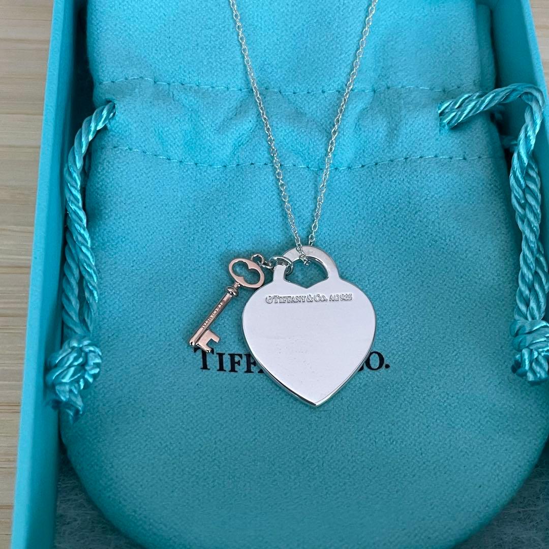 ティファニー ハートタグ キー ペンダント ネックレス　L