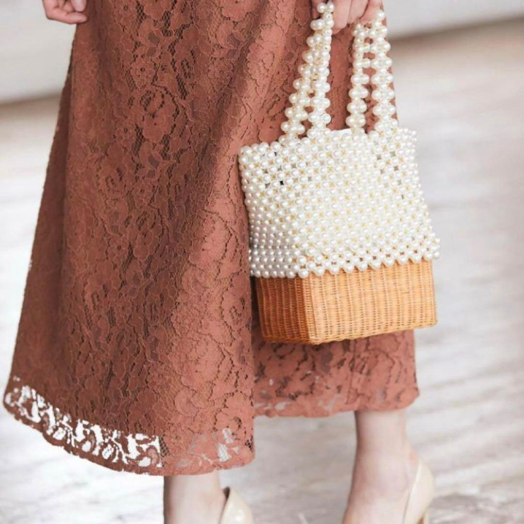 SEVEN TEN セブンテン パール ラタン バッグ かごバッグ