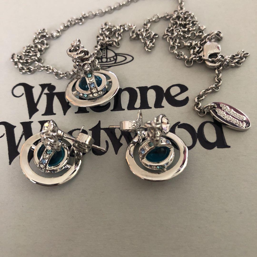 ヴィヴィアン　プチオーブネックレスピアス　セット