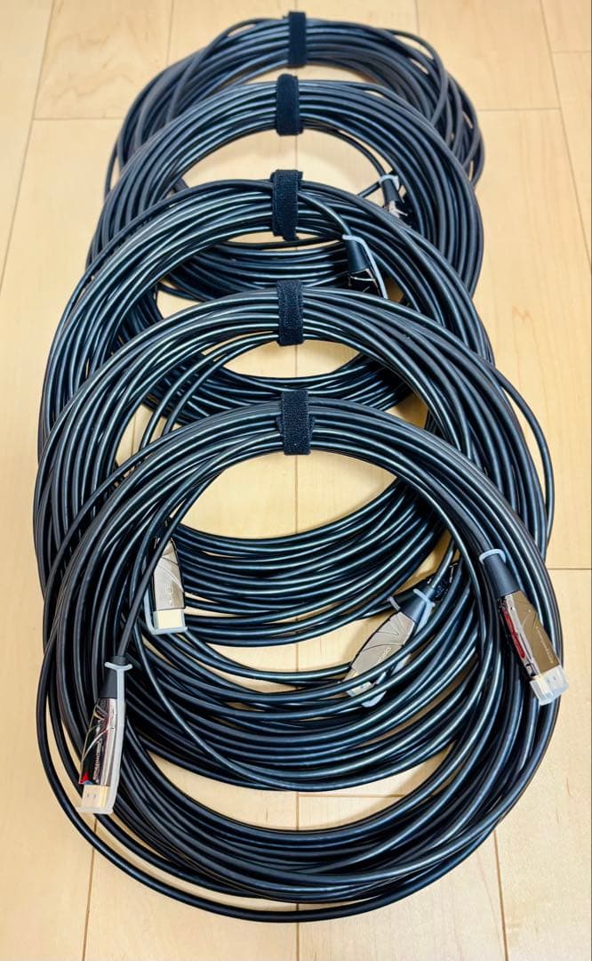 【値引き！】【HDMIケーブル】光ファイバーケーブル HDMI 約15.2m5本