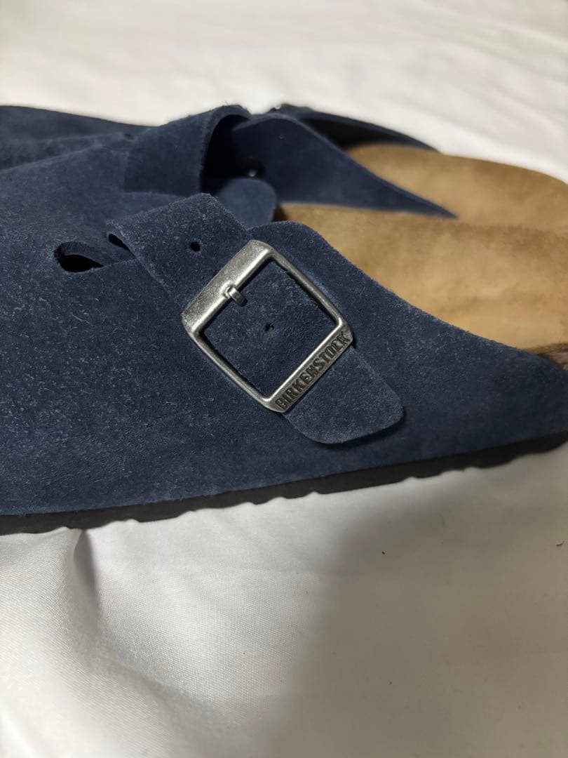 ビルケンシュトック ボストン ネイビー スエード 39 25センチ