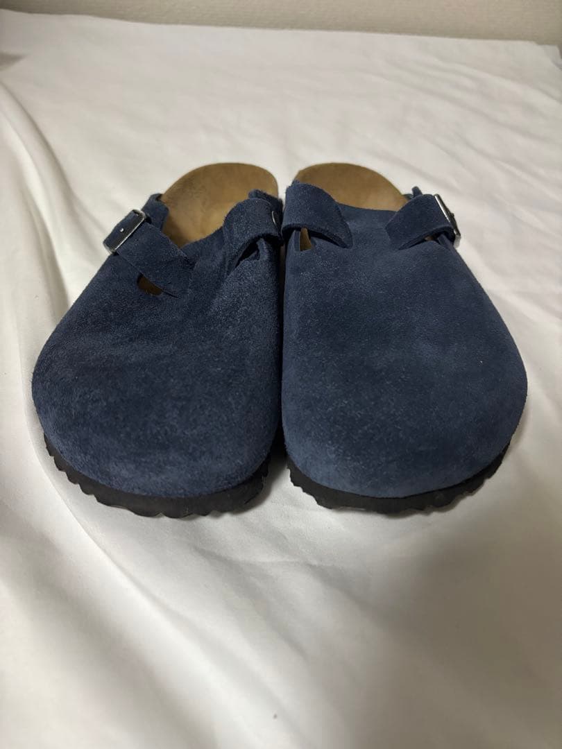 ビルケンシュトック ボストン ネイビー スエード 39 25センチ