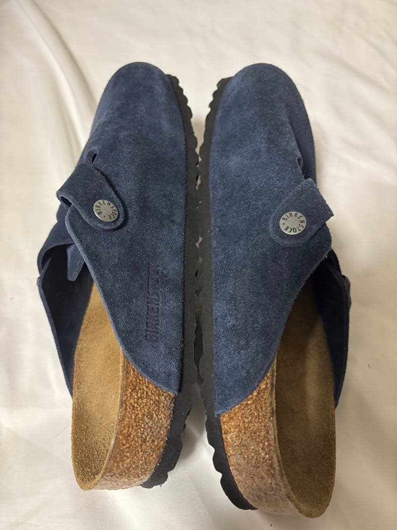 ビルケンシュトック ボストン ネイビー スエード 39 25センチ