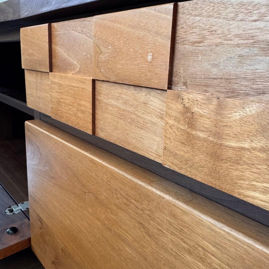 最終価格【日本製・大川家具】テレビボード 幅210cm 無垢材 ゼウス