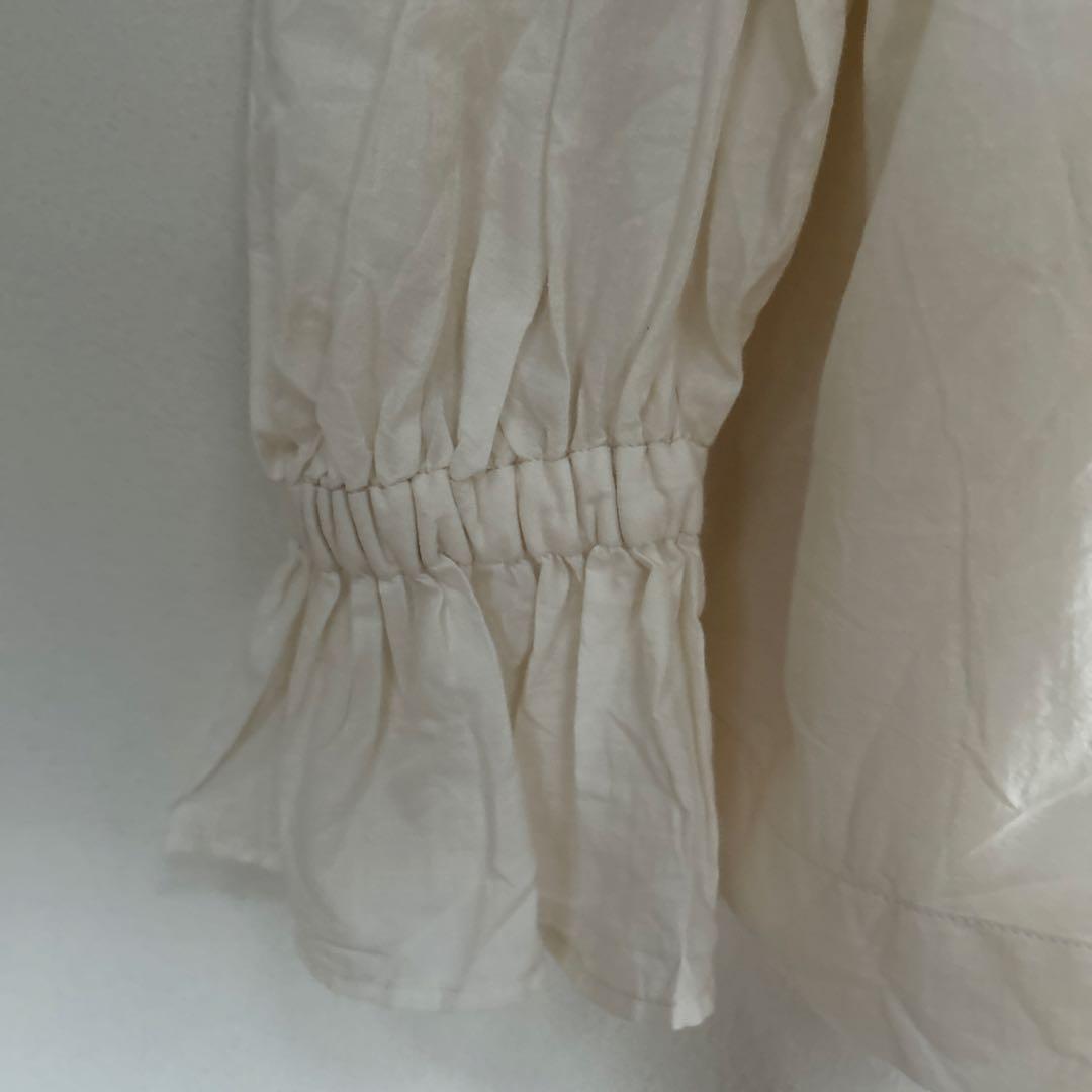 MAGALI コットンシルクリボンタイブラウス