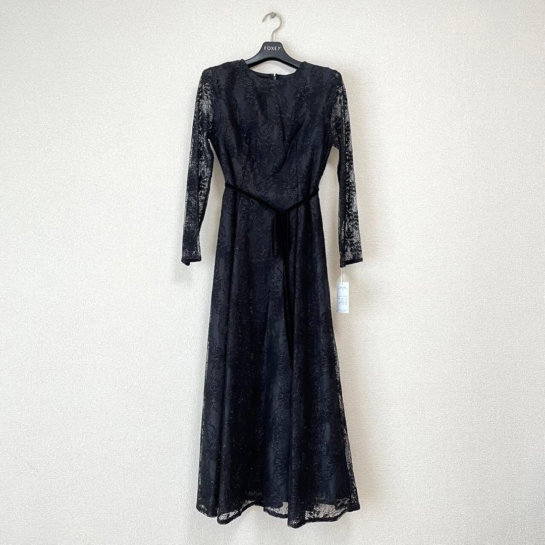 【新品未使用】AIMER ラメレース ベロアリボン パーティードレス