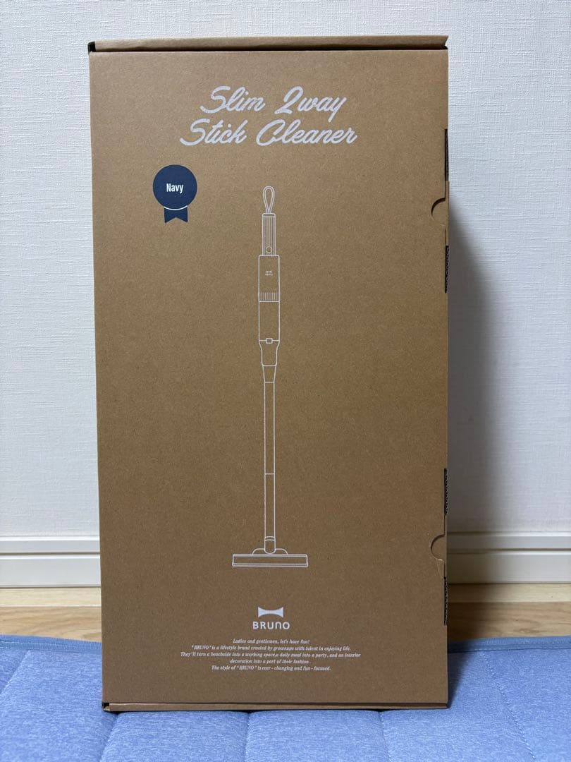 【新品 未使用】スリム2WAYスティッククリーナー BRUNO ネイビー