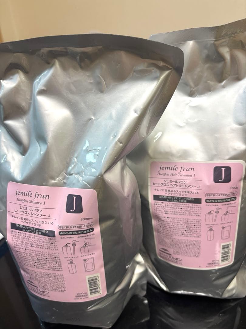 jemile fran ヒートプロテクトシャンプー、コンディショナー2500ml
