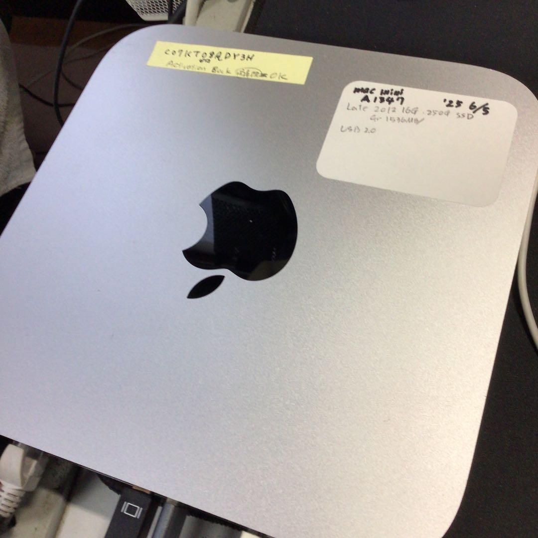 ミニPC Mac mini A1347 16G/ 250G Late 2012