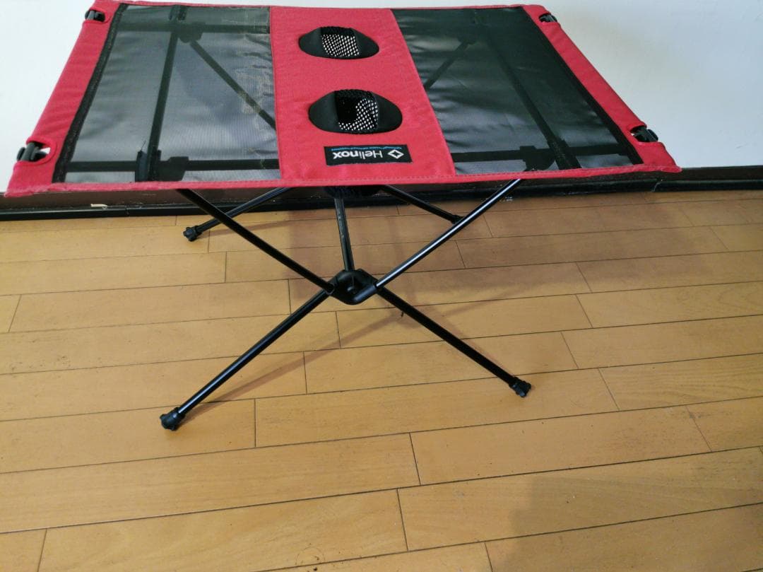 【中古美品】Helinoxヘリノックス テーブルワン レッド 正規品・屋外未使用